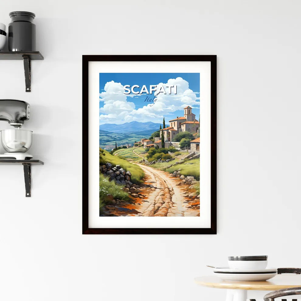 Scafati, Italy, A Poster of a dirt road leading to a village Default Title