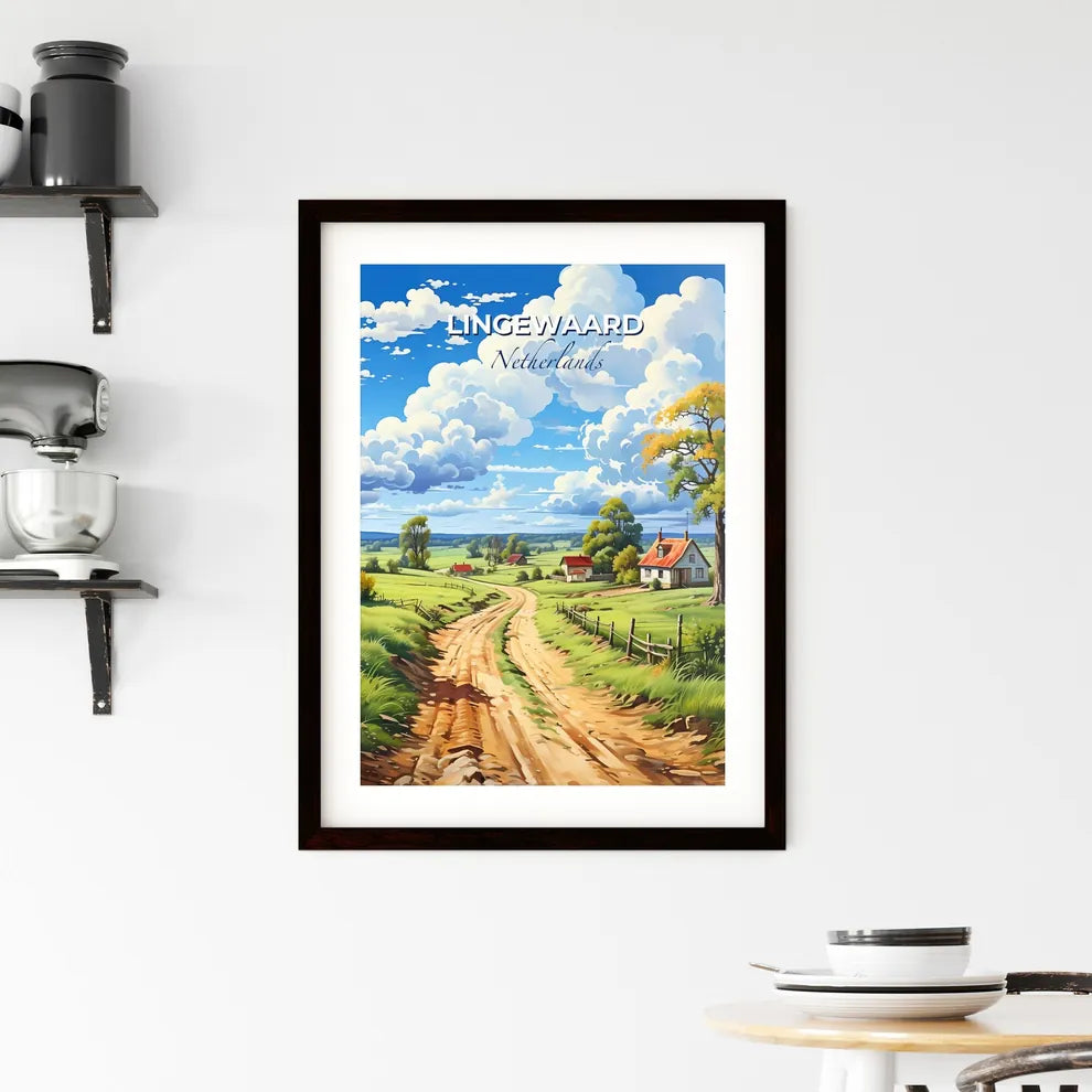 Lingewaard, Netherlands, A Poster of a dirt road leading to a house Default Title
