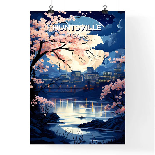 Huntsville, Alabama, A Poster of a full moon over a city Default Title