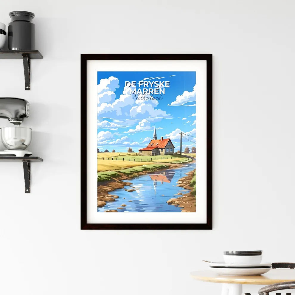 De Fryske Marren, Netherlands, A Poster of a house next to a river Default Title