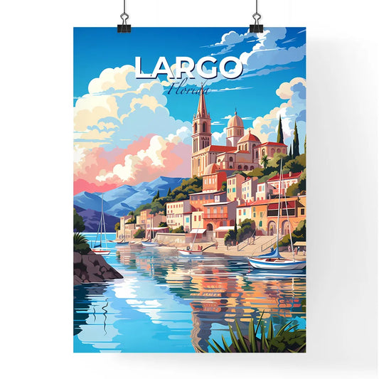 Largo, Florida, A Poster of a painting of a town on a river Default Title