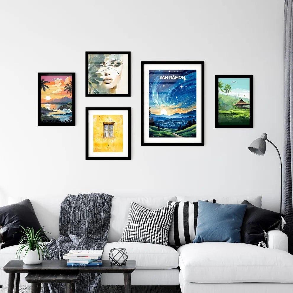 San Ramon, California, A Poster of a landscape with a city and stars Default Title