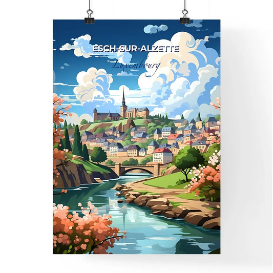 Esch-Sur-Alzette, Luxembourg, A Poster of a river running through a town Default Title