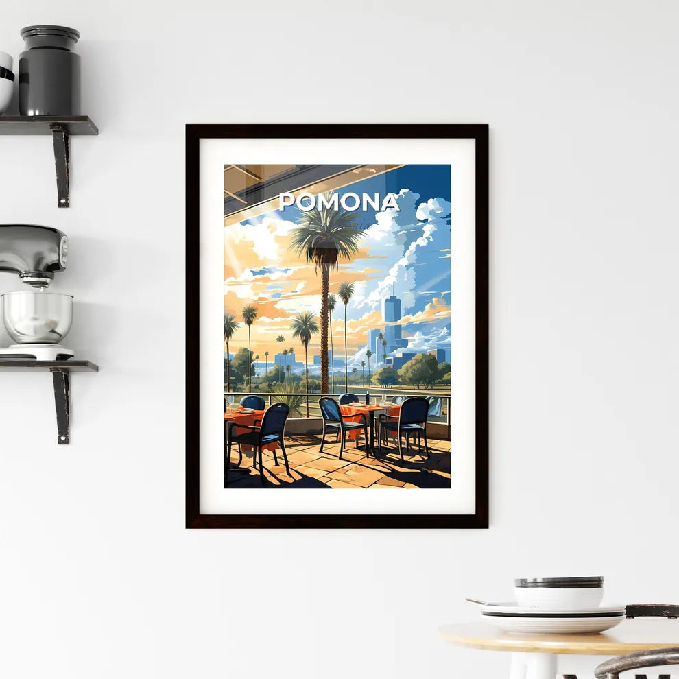 Pomona, California, A Poster of a restaurant with tables and chairs Default Title
