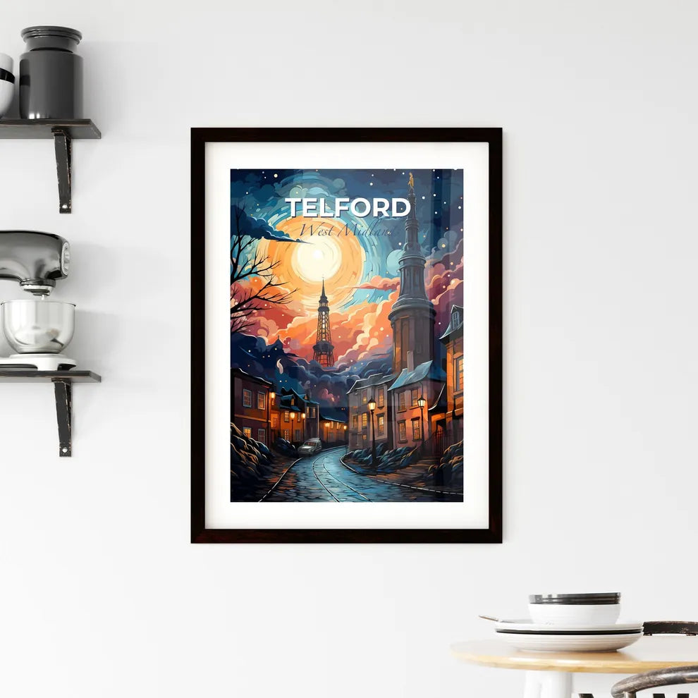 Telford, West Midlands, A Poster of a street with a tower in the background Default Title