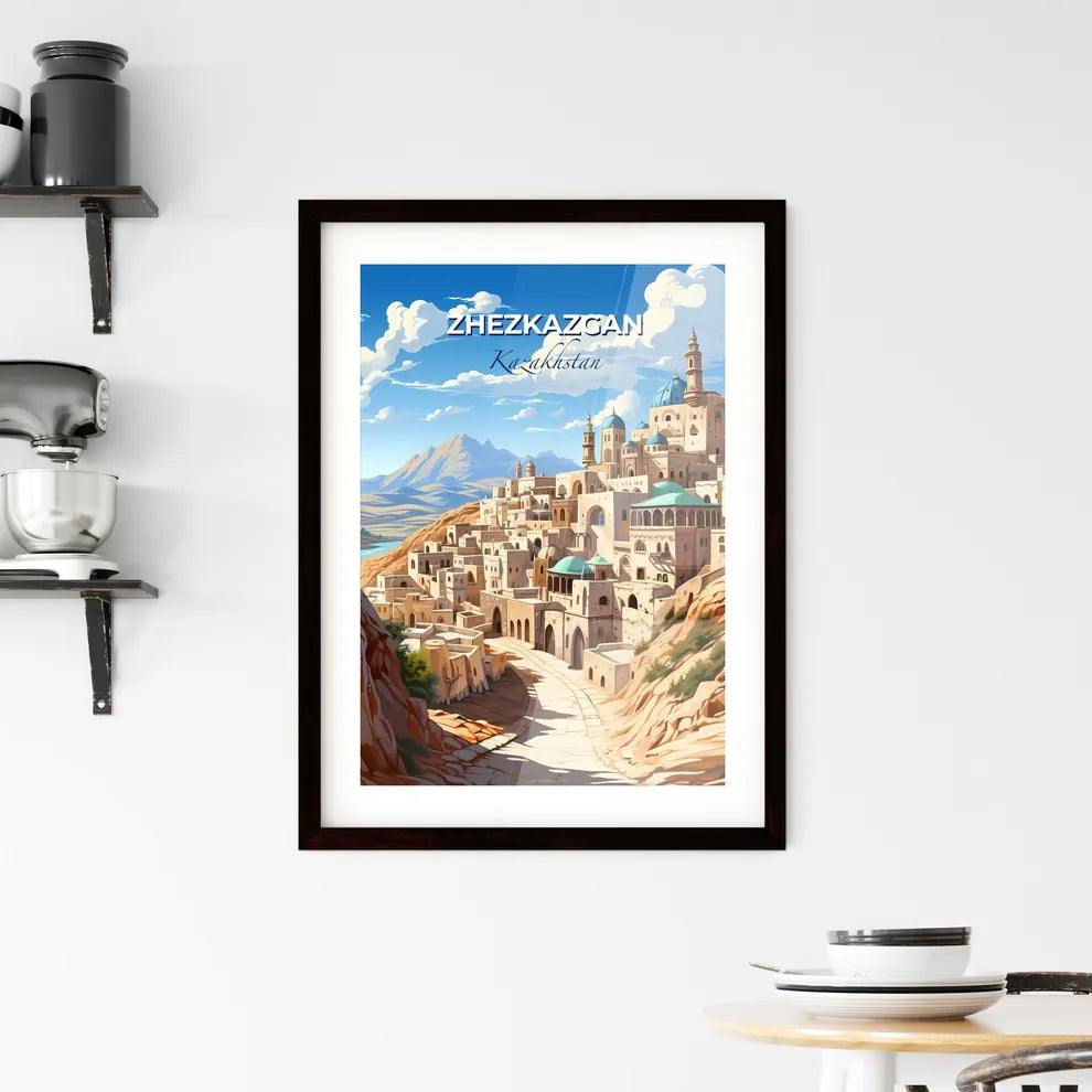 Zhezkazgan, Kazakhstan, A Poster of a city on a hill Default Title