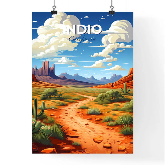 Indio, California, A Poster of a dirt road through a desert Default Title