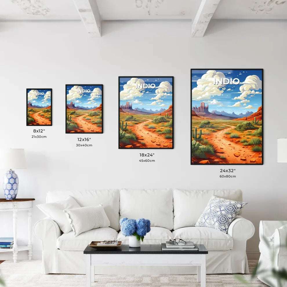 Indio, California, A Poster of a dirt road through a desert Default Title