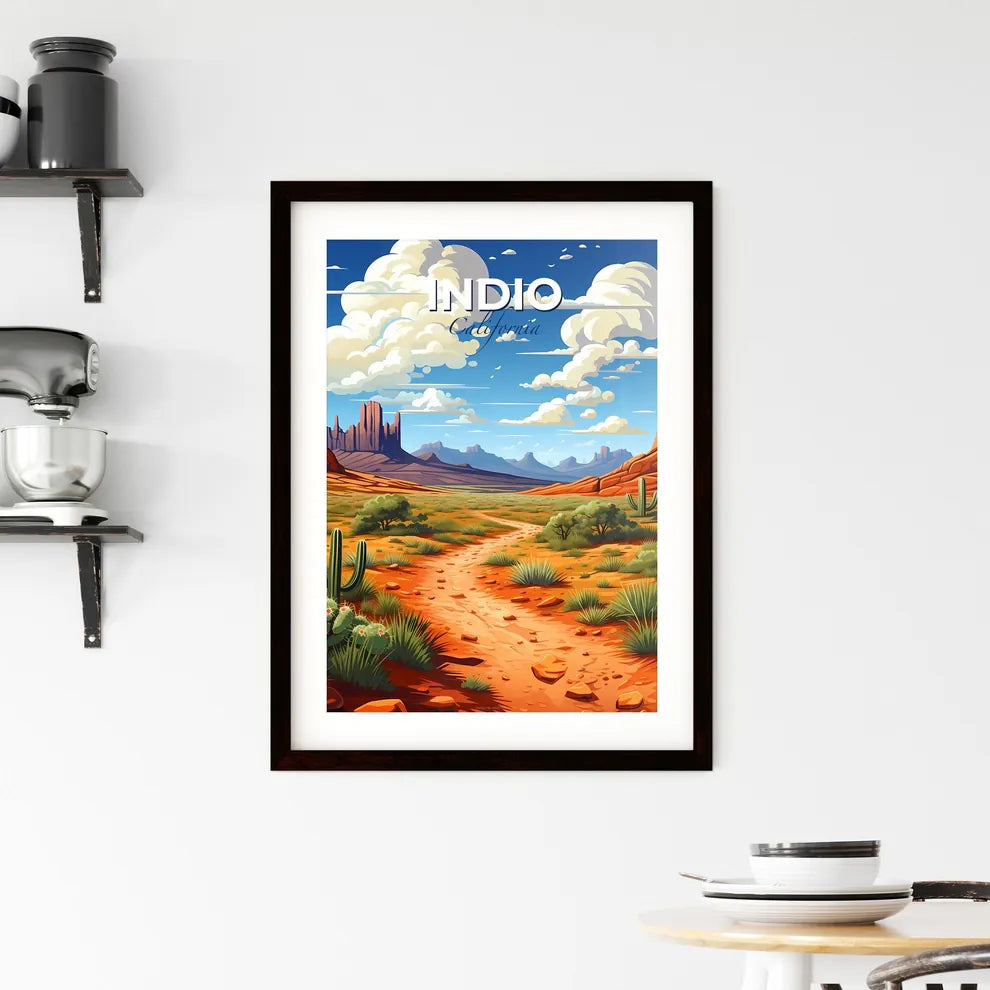 Indio, California, A Poster of a dirt road through a desert Default Title