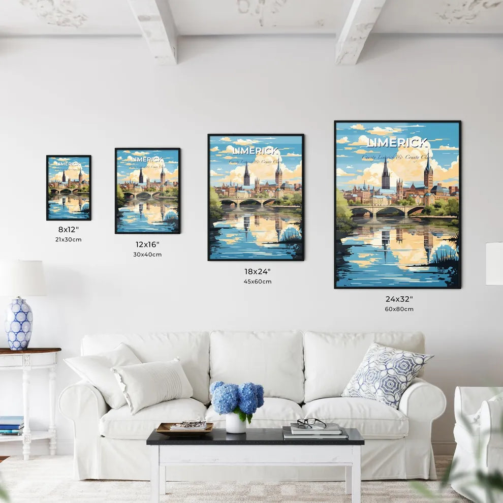 Limerick, County Limerick & County Clare, A Poster of a bridge over a river with a city in the background Default Title