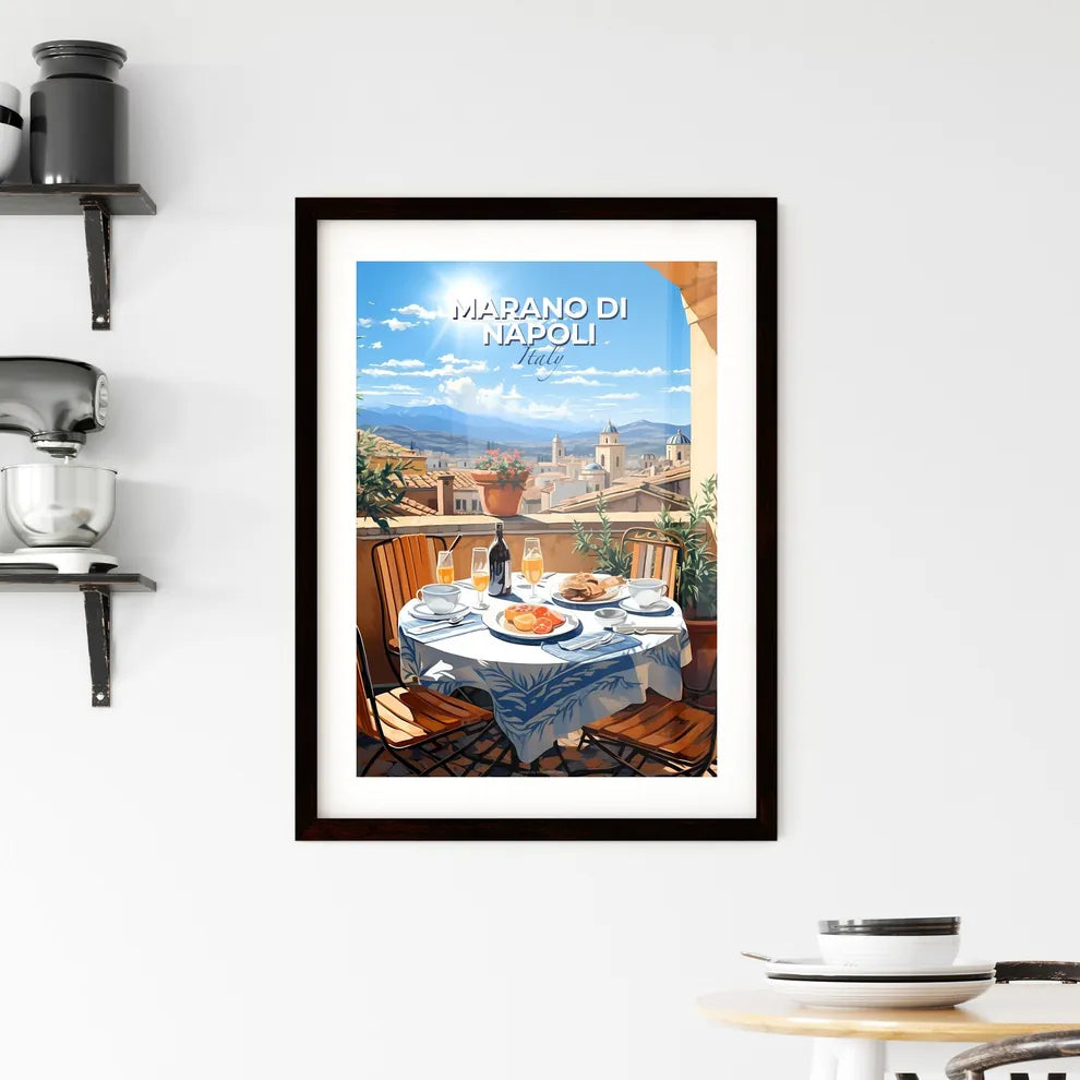 Marano Di Napoli, Italy, A Poster of a table with food and wine on it Default Title