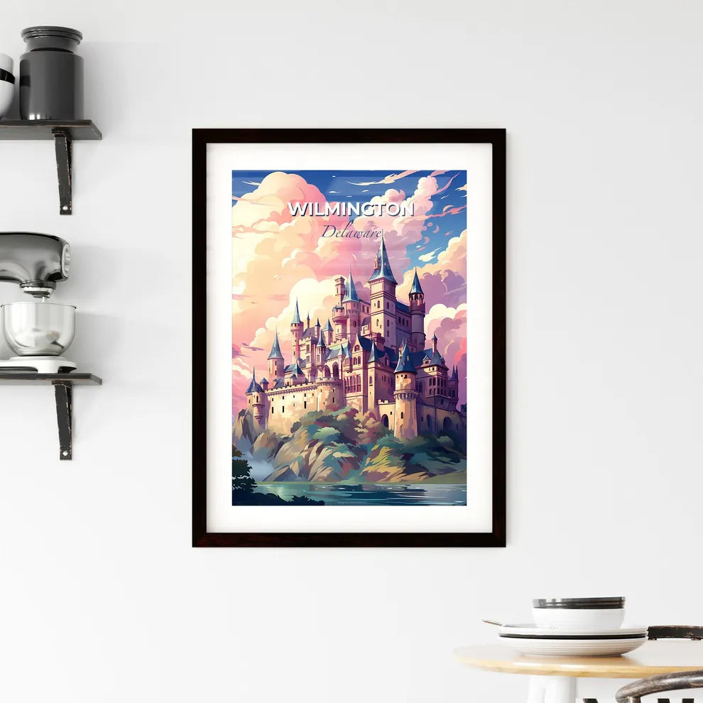 Wilmington, Delaware, A Poster of a castle on a hill with clouds in the sky Default Title