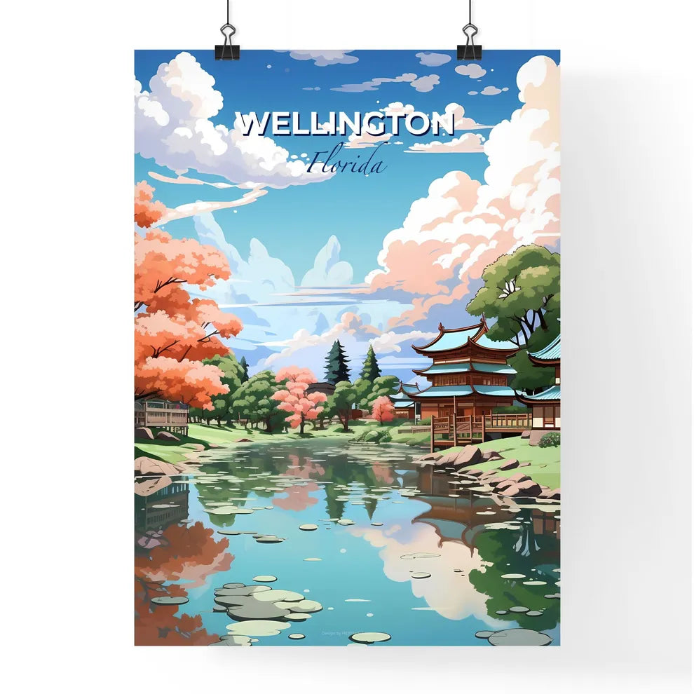 Wellington, Florida, A Poster of a water body with trees and buildings in the background Default Title