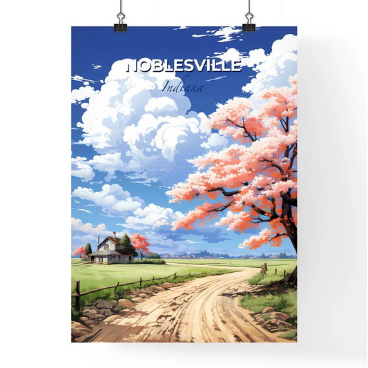 Noblesville, Indiana, A Poster of a tree in a field with a house in the background Default Title
