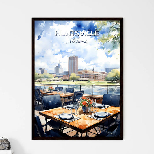 Huntsville, Alabama, A Poster of water view of a city from a restaurant Default Title