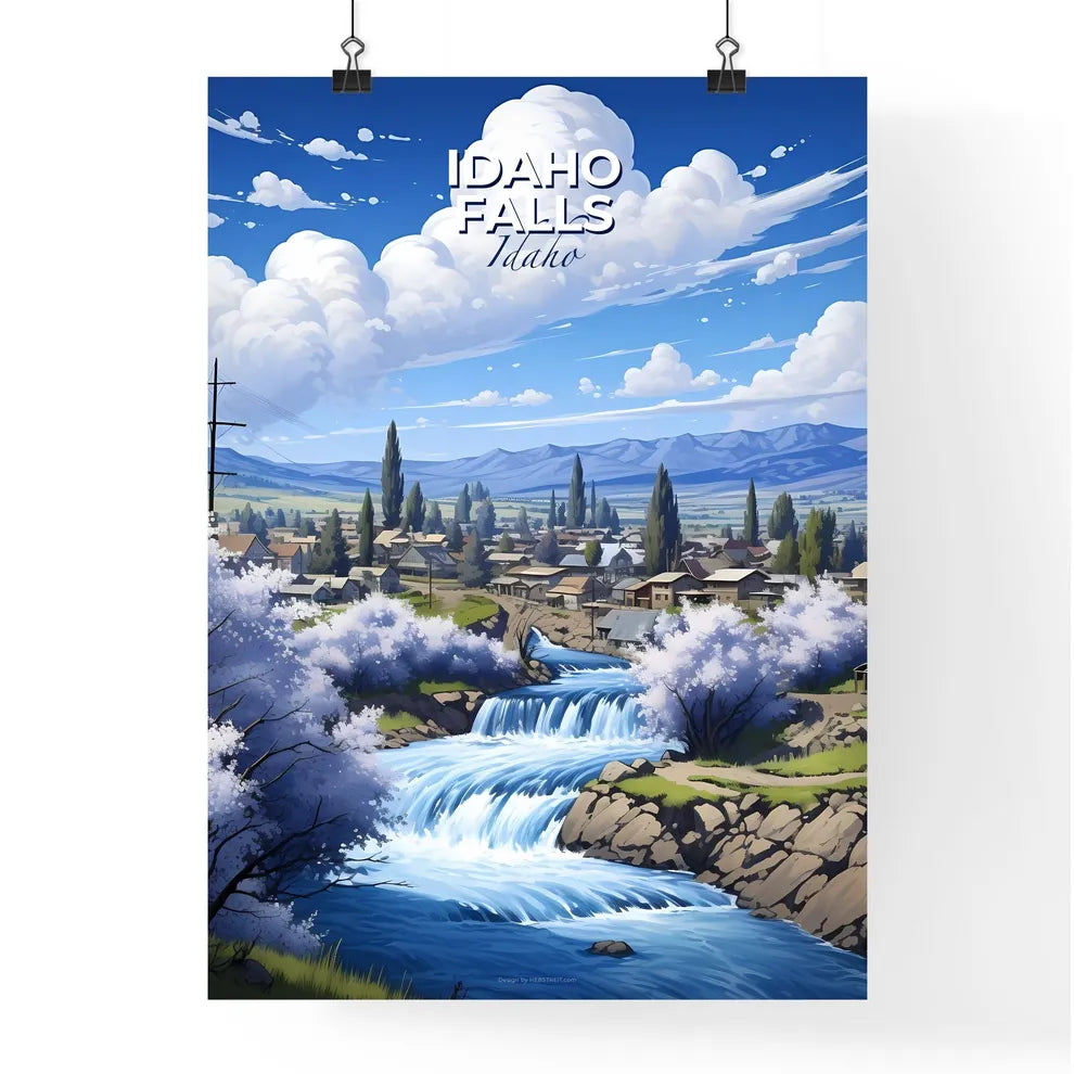 Idaho Falls, Idaho, A Poster of a river running through a village Default Title