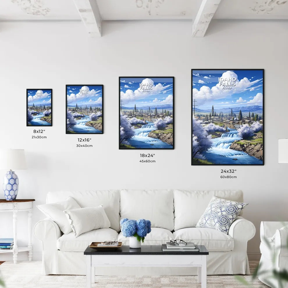 Idaho Falls, Idaho, A Poster of a river running through a village Default Title