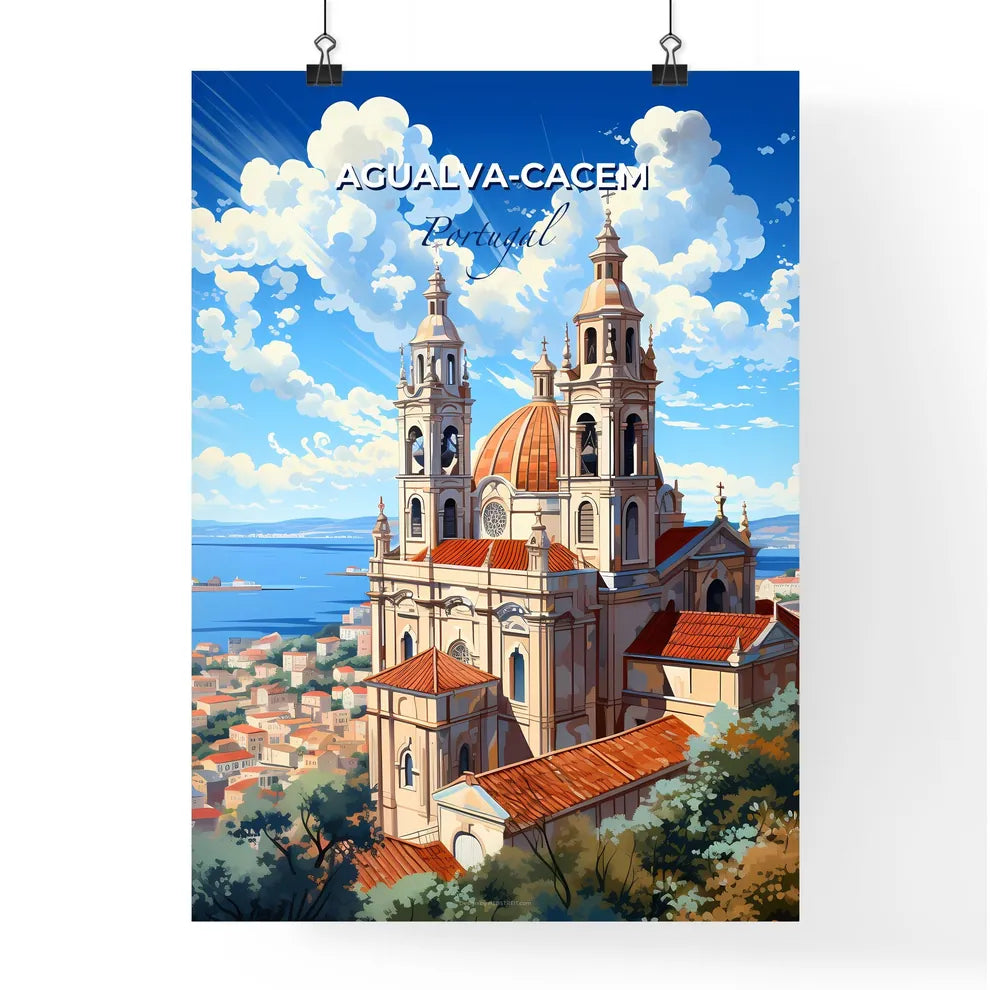 Agualva-Cacem, Portugal, A Poster of ISKCON Temple Delhi with a dome and towers Default Title
