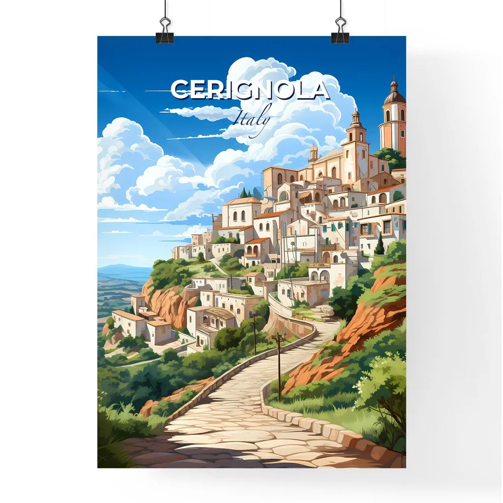 Cerignola, Italy, A Poster of a stone path leading to a town Default Title