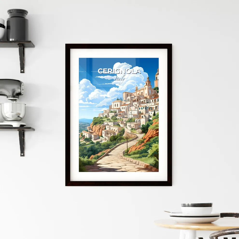 Cerignola, Italy, A Poster of a stone path leading to a town Default Title