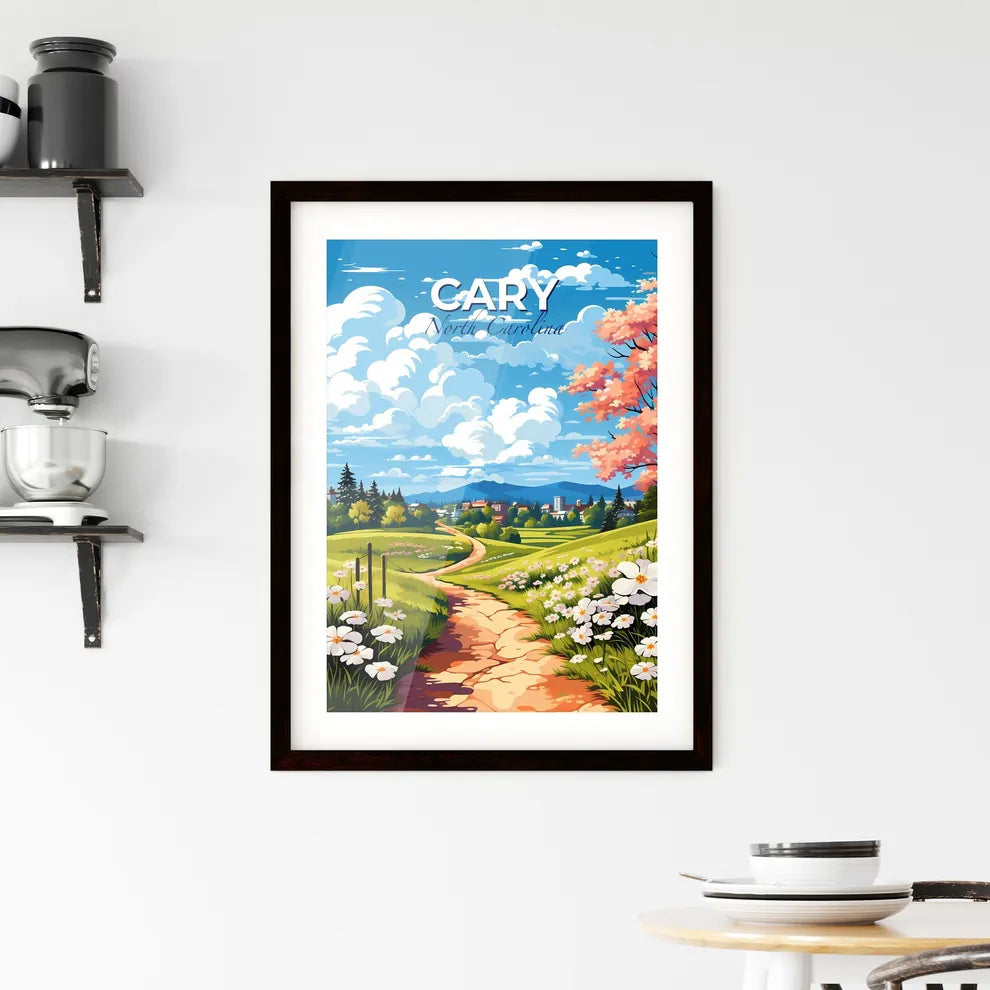 Cary, North Carolina, A Poster of a path through a field of flowers Default Title