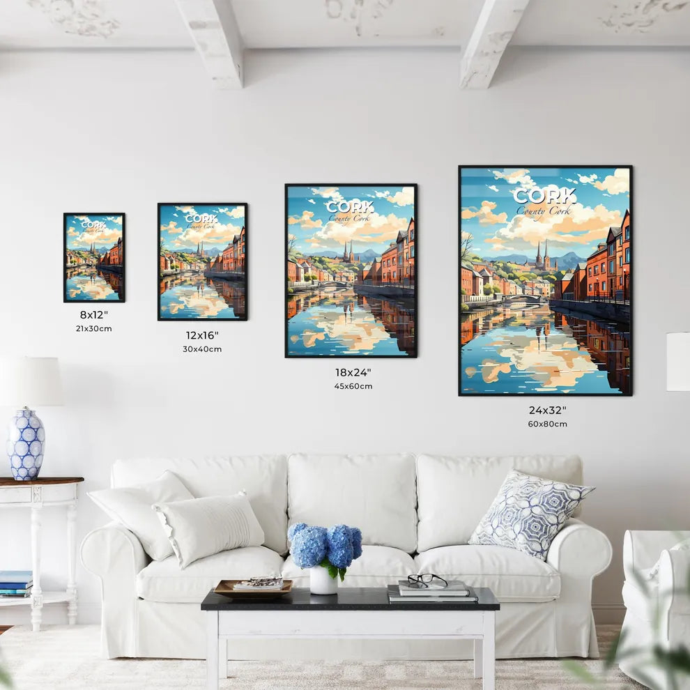 Cork, County Cork, A Poster of a river with buildings and trees in the background Default Title