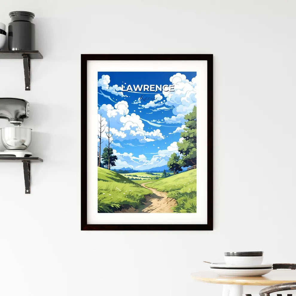 Lawrence, Kansas, A Poster of a landscape with a dirt road and trees Default Title