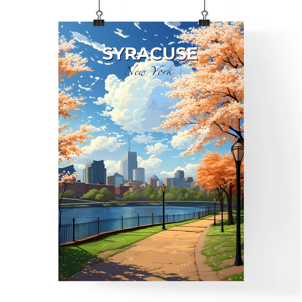 Syracuse, New York, A Poster of a path with trees and a river in the background Default Title