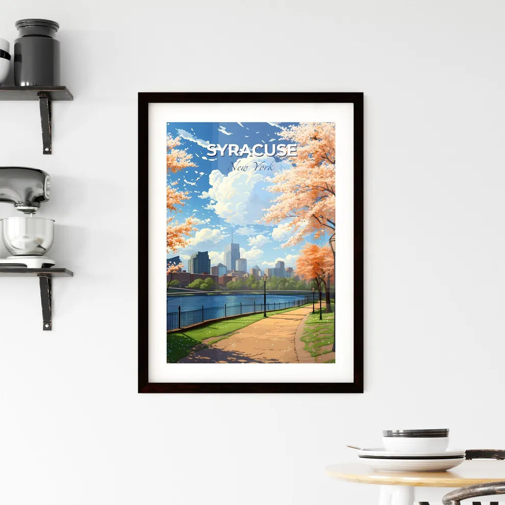 Syracuse, New York, A Poster of a path with trees and a river in the background Default Title