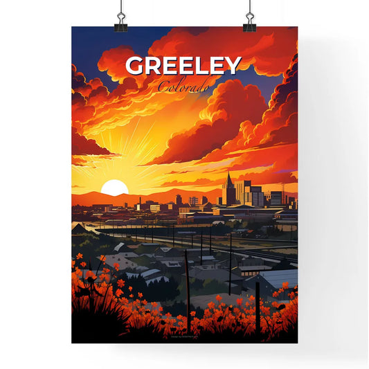 Greeley, Colorado, A Poster of a sunset over a city Default Title
