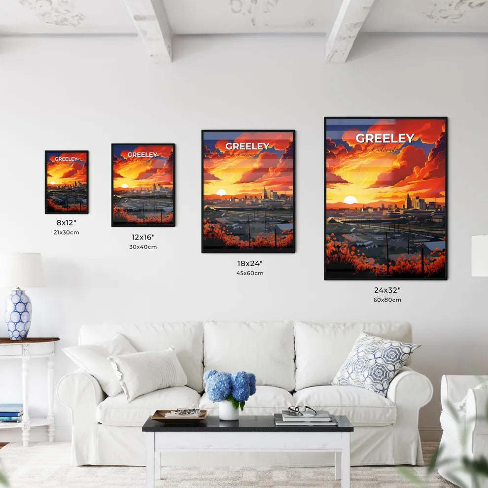 Greeley, Colorado, A Poster of a sunset over a city Default Title
