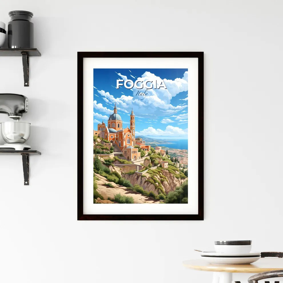 Foggia, Italy, A Poster of a building on a hill Default Title