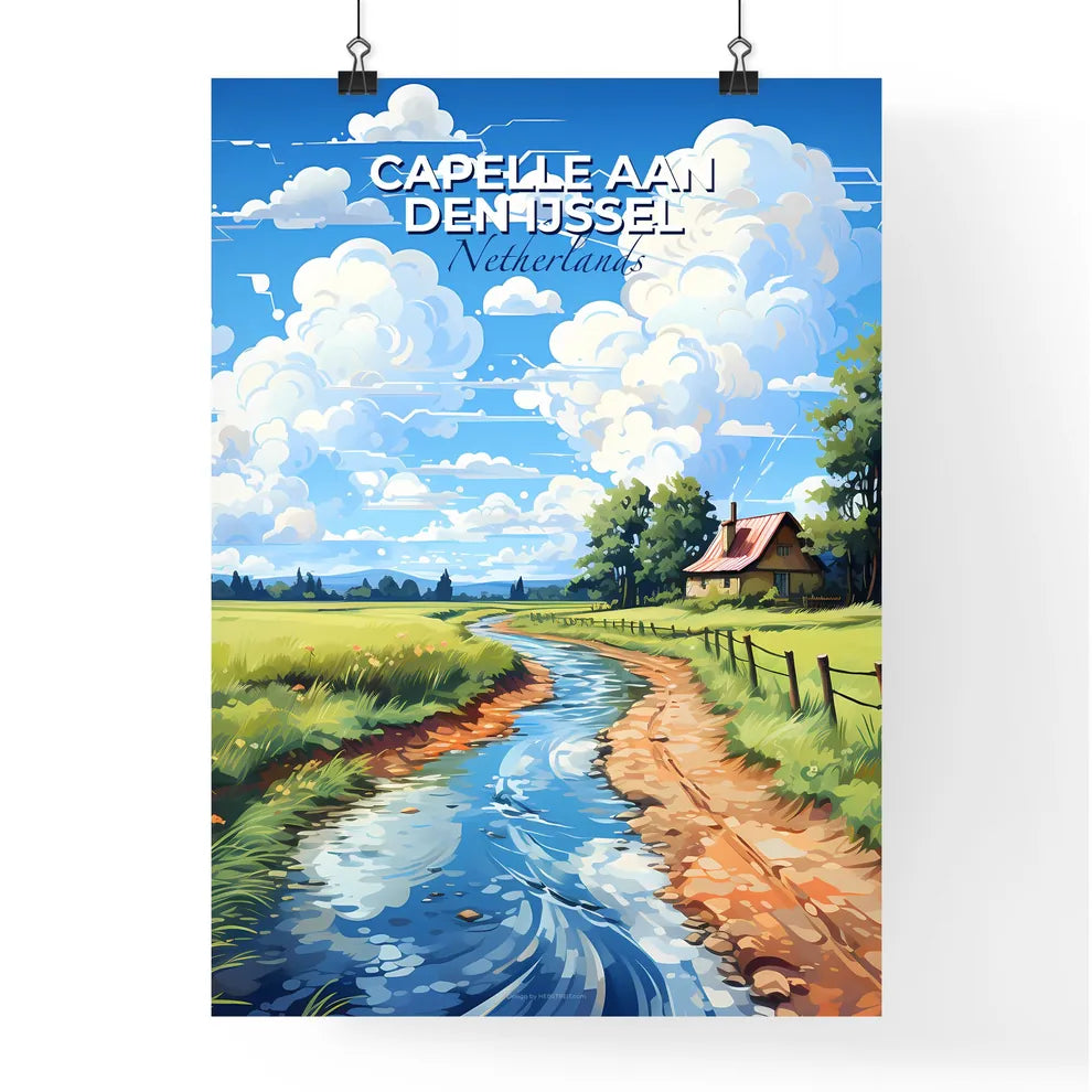 Capelle Aan Den Ijssel, Netherlands, A Poster of a stream of water in a field Default Title