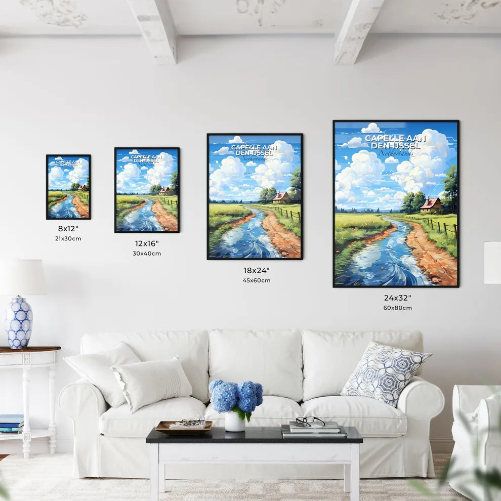 Capelle Aan Den Ijssel, Netherlands, A Poster of a stream of water in a field Default Title