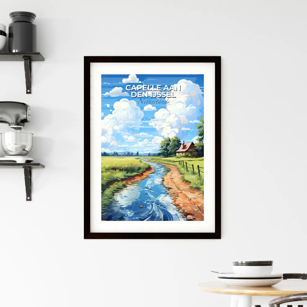 Capelle Aan Den Ijssel, Netherlands, A Poster of a stream of water in a field Default Title