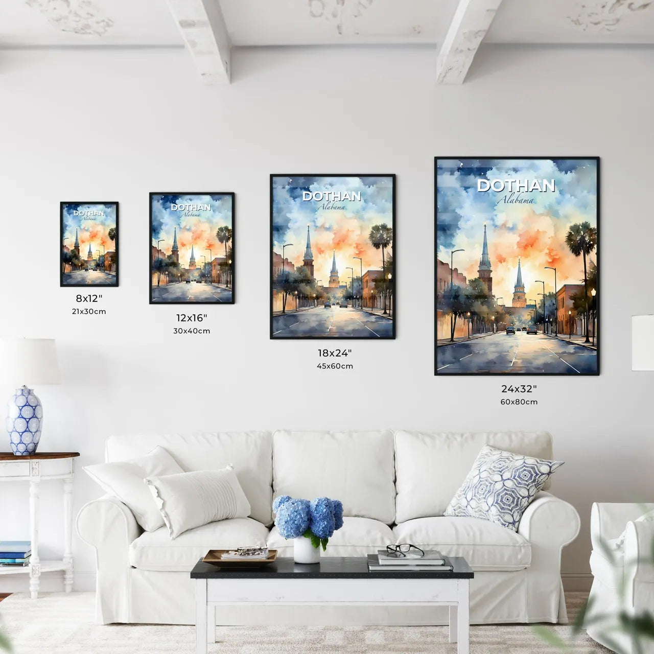 Dothan, Alabama, A Poster of a street with cars and trees on it Default Title