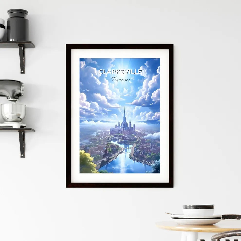 Clarksville, Tennessee, A Poster of a city with a castle and a river Default Title
