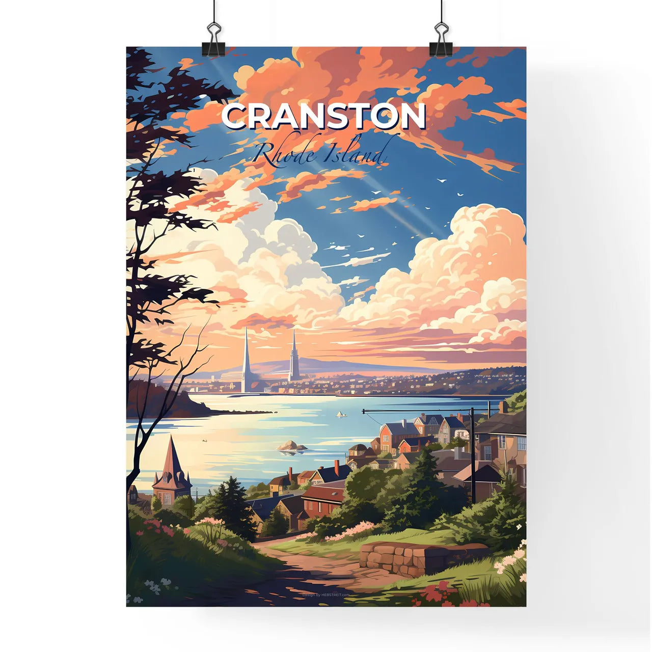 Cranston, Rhode Island, A Poster of a city by the water Default Title