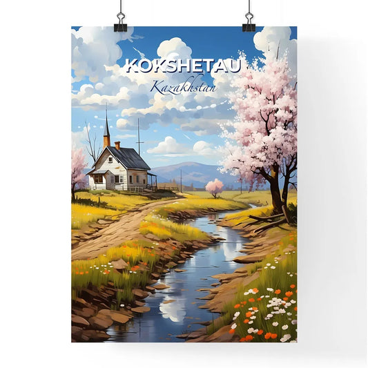 Kokshetau, Kazakhstan, A Poster of a house by a river Default Title