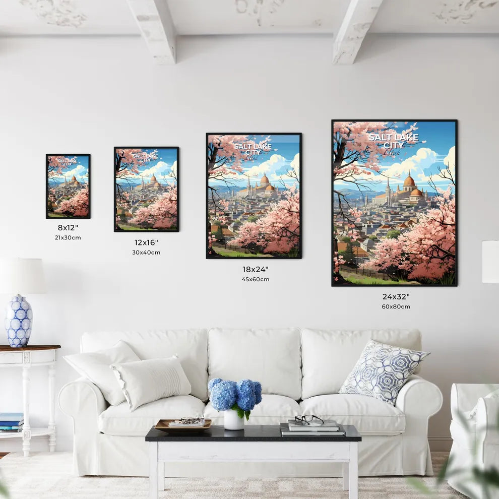 Salt Lake City, Utah, A Poster of a city with a dome and a building with a dome on top Default Title