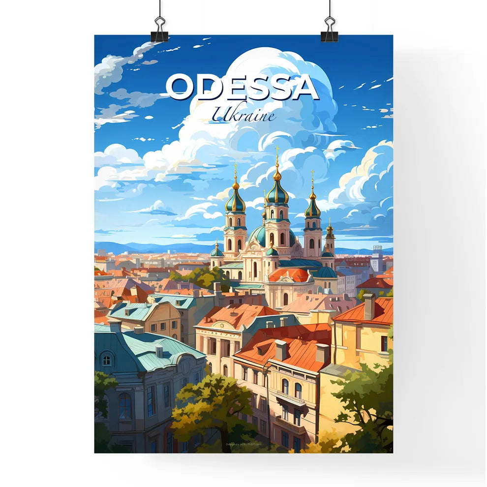 Odessa, Ukraine, A Poster of a city with a large building Default Title