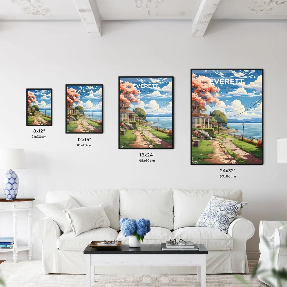 Everett, Washington, A Poster of a house by the water Default Title