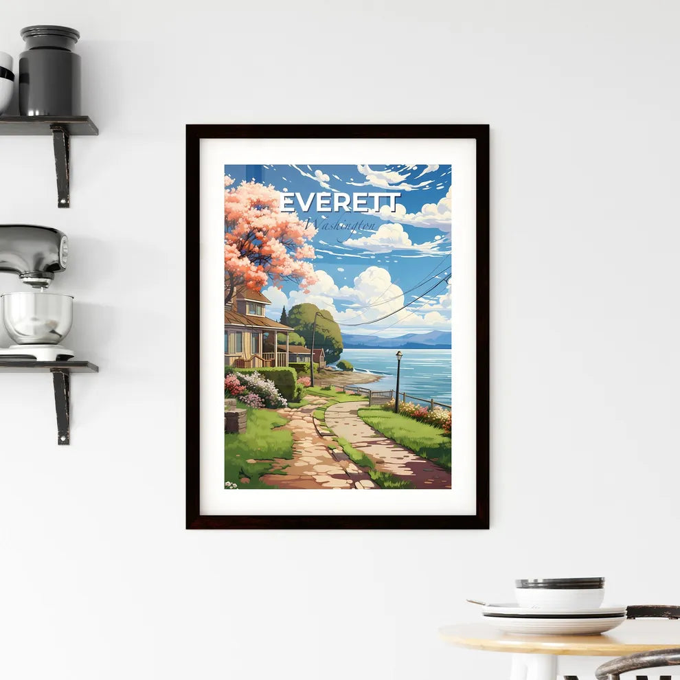 Everett, Washington, A Poster of a house by the water Default Title