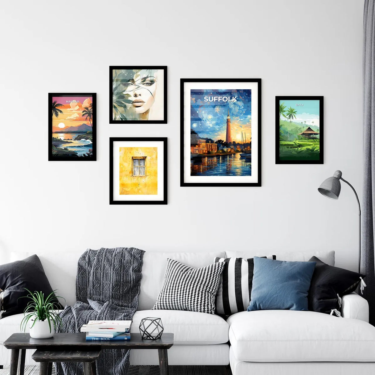 Suffolk, Virginia, A Poster of a water body with boats and a tower in the background Default Title