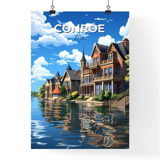 Conroe, Texas, A Poster of a large house next to a body of water Default Title