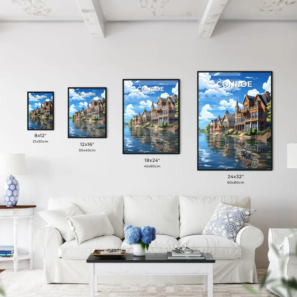 Conroe, Texas, A Poster of a large house next to a body of water Default Title