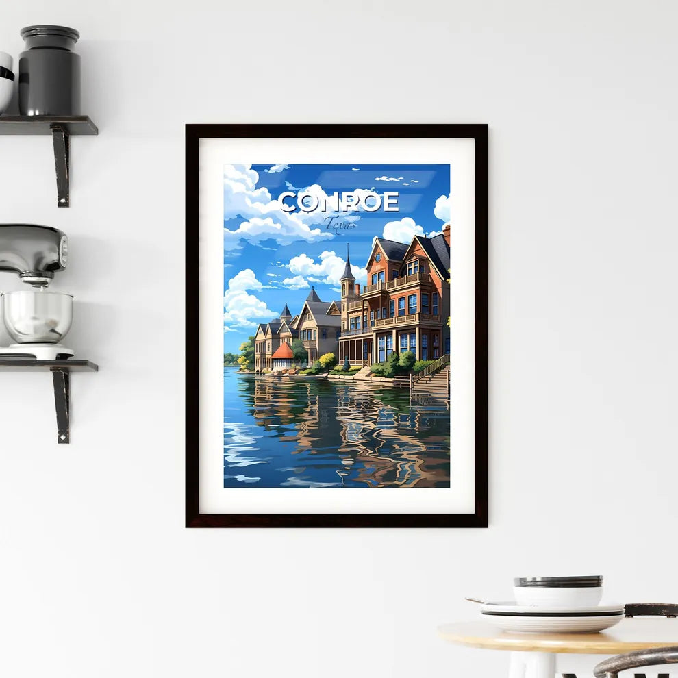 Conroe, Texas, A Poster of a large house next to a body of water Default Title