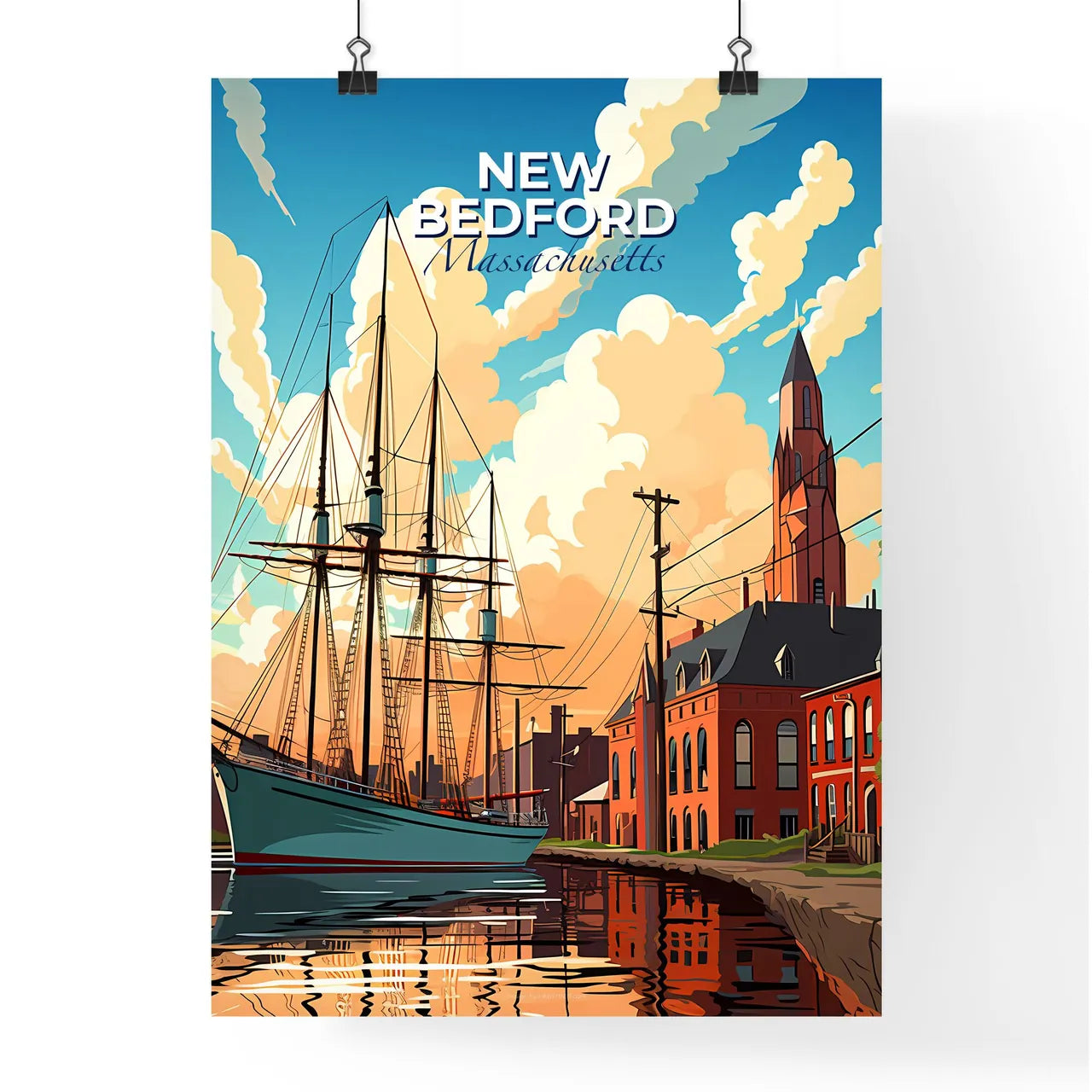 New Bedford, Massachusetts, A Poster of a boat in the water Default Title