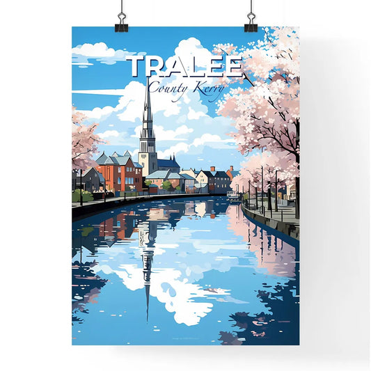 Tralee, County Kerry, A Poster of a water canal with trees and buildings in the background Default Title