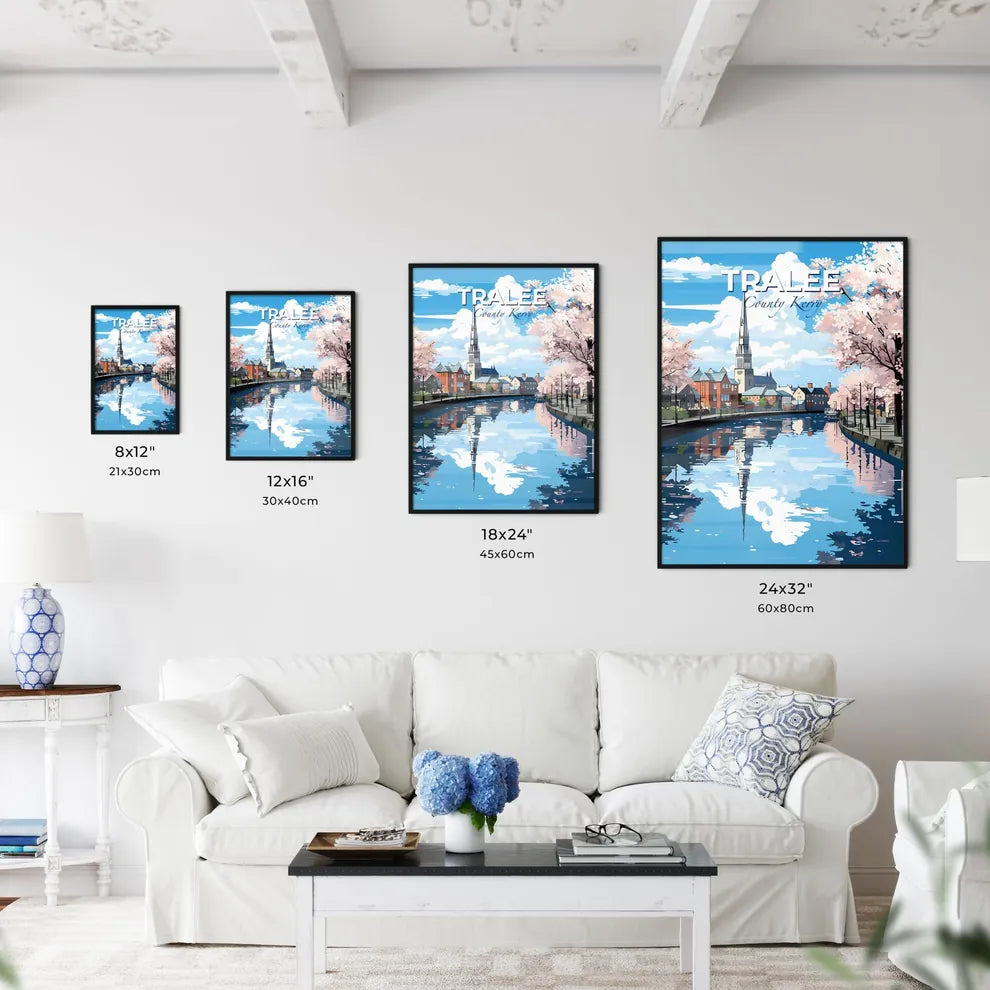 Tralee, County Kerry, A Poster of a water canal with trees and buildings in the background Default Title